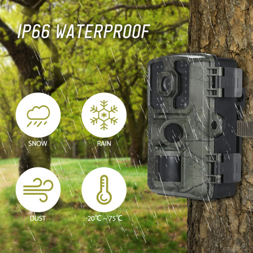 Trail Camera 16MP 4K Waterproof Night Vision with 2" TFT Screen 1