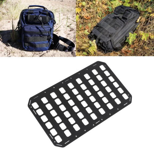 Steifes schwarzes MOLLE-Panel PP Gear Organizer mit Gurt für Rucksack
