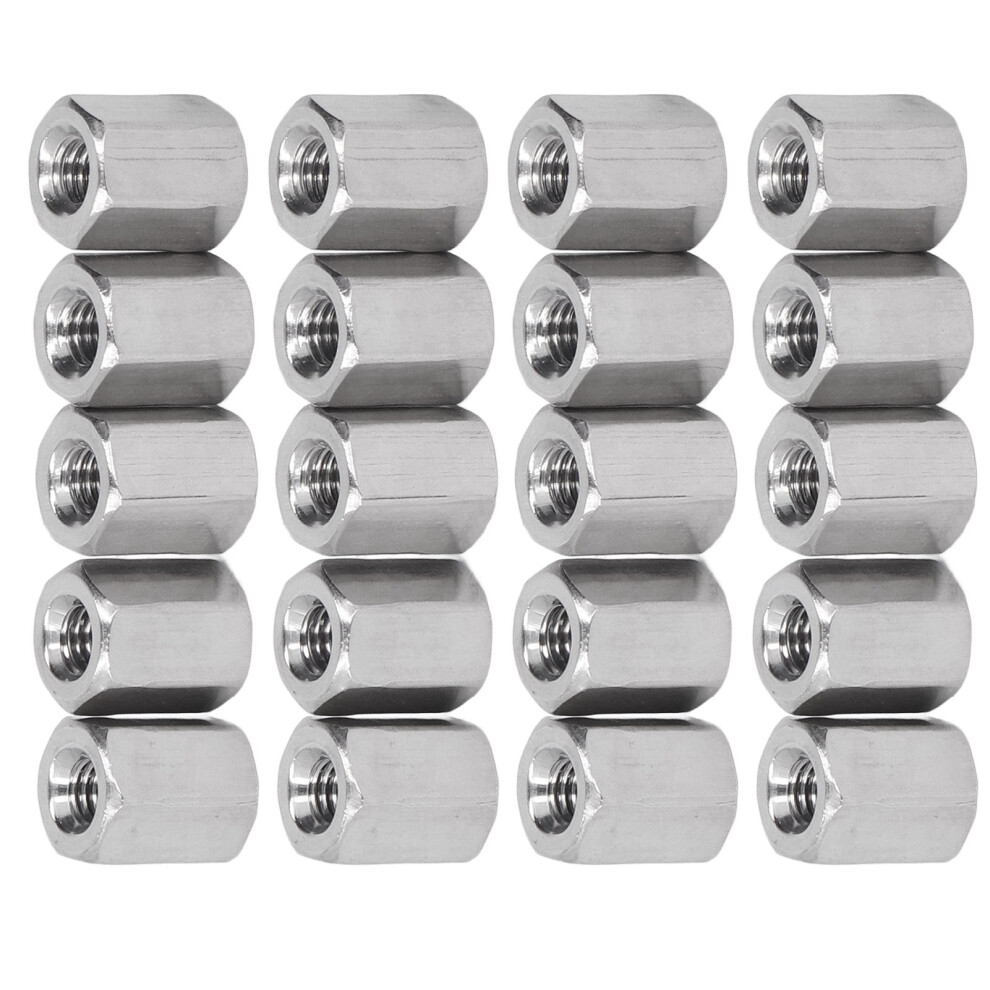 Durable 20Pcs M4 Hex Connector Nuts Stainless Steel For Installation 8751371960760
