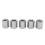 5Pcs M16 Stainless Steel Hex Coupling Nut Set, Rustproof 30mm 5