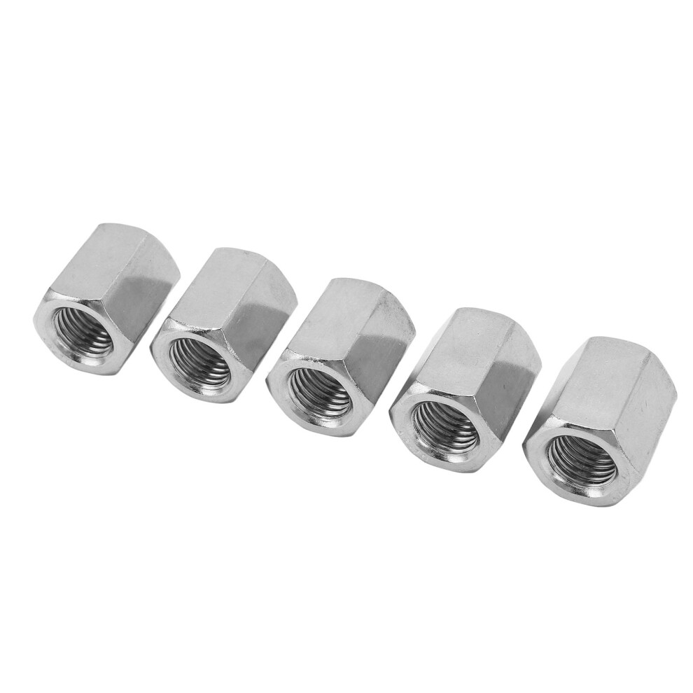 5Pcs M16 Stainless Steel Hex Coupling Nuts Kit, Rustproof, 30Mm 8321371960857