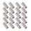 304 SS Rust-Proof M5 Hex Coupling Nuts 20Pcs Threaded Silver Set 14