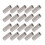 304 SS Rust-Proof M5 Hex Coupling Nuts 20Pcs Threaded Silver Set 5