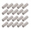 304 SS Rust-Proof M5 Hex Coupling Nuts 20Pcs Threaded Silver Set 2