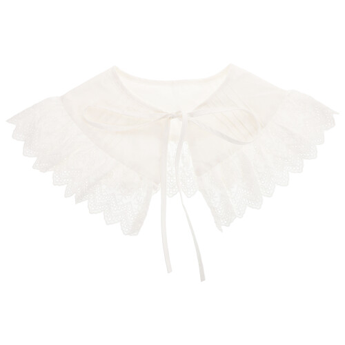 4Stk Weißer Damen Strick Fake Cape 1