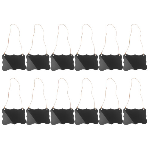 36Pièces Tableau Noir Suspendu Noir Tableau Mémo Effaçable 2