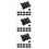 36Pièces Tableau Noir Suspendu Noir Tableau Mémo Effaçable 4