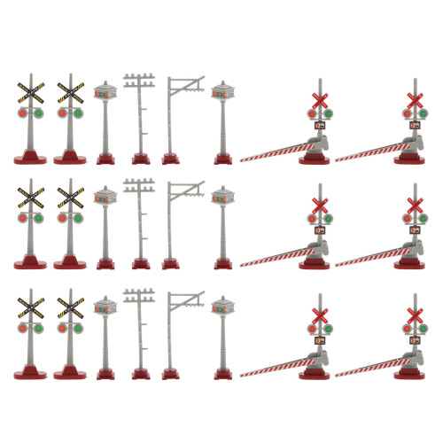 72Pièces Mini Routiers Réalistes Pour Train Loisirs 1
