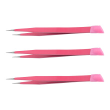 6Pièces Pinces Nail Art Rose Silicone Embossage Acier Inoxydable