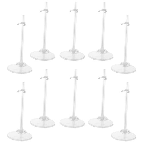 20Pièces Support Figurine Plastique Transparent Solide Pour Intérieur 1