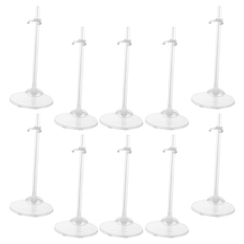 20Pièces Support Figurine Plastique Transparent Solide Pour Intérieur 2