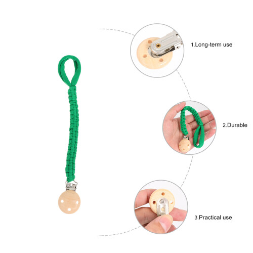 1Pièces Clip Vert Bébé Chainette Coton 2