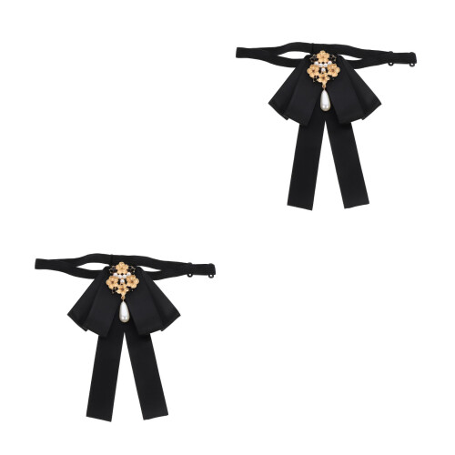 2Pièces Noir Accessoire Élégant Femme 2