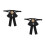 2Pièces Noir Accessoire Élégant Femme 7