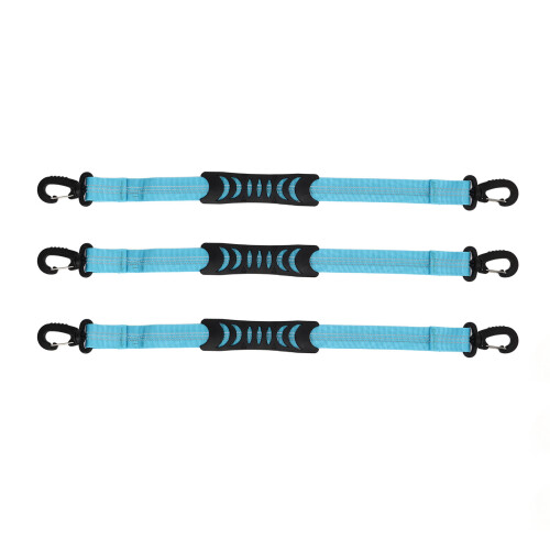 Cinghia portaboot di scivolamento e snowboard da 3 pezzi blu con fibbie 1