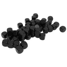 50 Stück Leer Plastik Würfel 0,6 Zoll für Brettspiele DIY Mathematik Party Schwarz