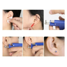 Kit de Piercings d'oreilles de 98 pièces – Boucles d'oreilles en acier titan sans douleur, sûres et professionnelles