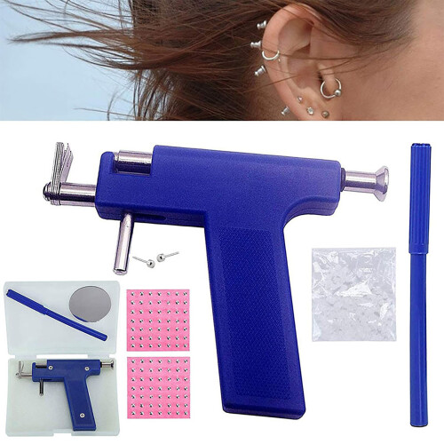 98pcs Painless Titanium Steel Ear Piercing Kit with Storage Box 2