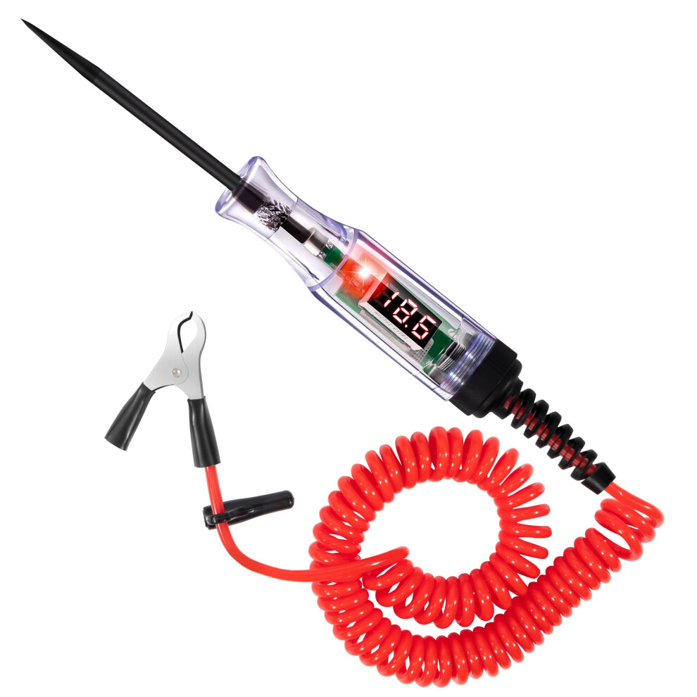 Automotive Circuit With Voltmeter Display Car Circuit Tester Led Back Electric Test Pen Bidirectional Dc Voltage Tester 348V Light 9426802541106