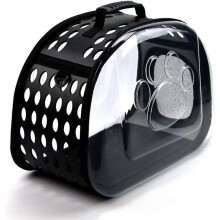 Ventilated Mesh Windows Transparent Cat Carrier, Comfortable Padding Portable Pet Bag for Traveling, High-Quality Material Space Capsule Fashion