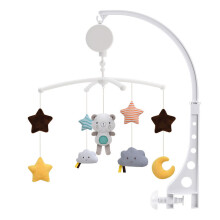 Dreamscape Melodies: Organic Cotton Baby Mobiles, Easy Installation for Your Newborn's Crib, a Soothing Wind-Up Music Box