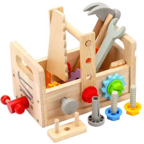 Ξύλινο κιτ εργαλείων Montessori για δημιουργικά νήπια, περιλαμβάνει αναστρέψιμο
