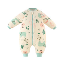 Mono de invierno lujoso y cálido, cremallera suave de 2 vías, algodón orgánico, acolchado cómodo, mangas desmontables, saco de dormir para bebé