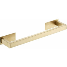 Håndklædestang til badeværelse, problemfri forbindelse SUS304 rustfrit stål, pladsbesparende design med moderne børstet guldfinish, nem at