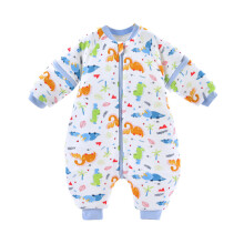 Manta de invierno de algodón orgánico para niños pequeños, saco de dormir seguro de alta calidad con piernas separadas y diseño práctico, de 3