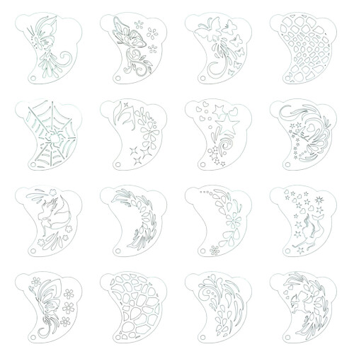 Pochoirs de dessin multi-design pour artistes-D49