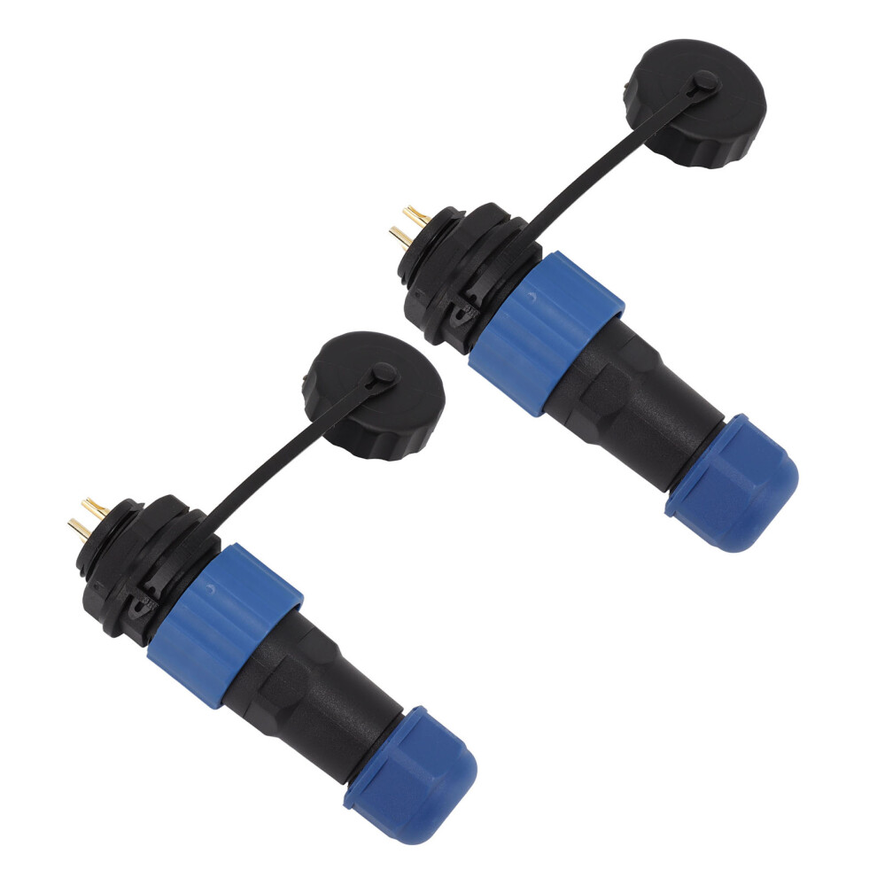 Sd16 Ip68 Waterproof Aviation Connector 2Pcs Set - G3/8 Thread 2Pin 4161371978247