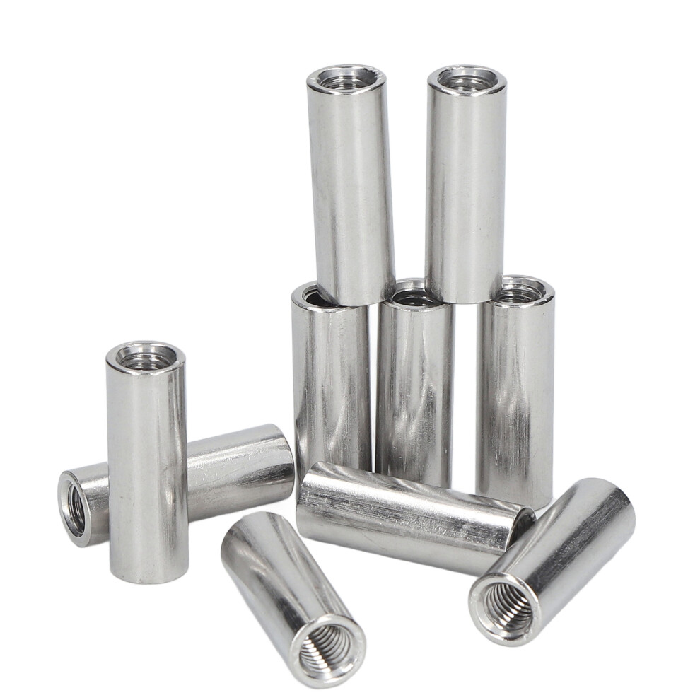 10Pcs Stainless Steel Coupling Nut M8x1.25 35Mm Female Thread 304 6941371968688