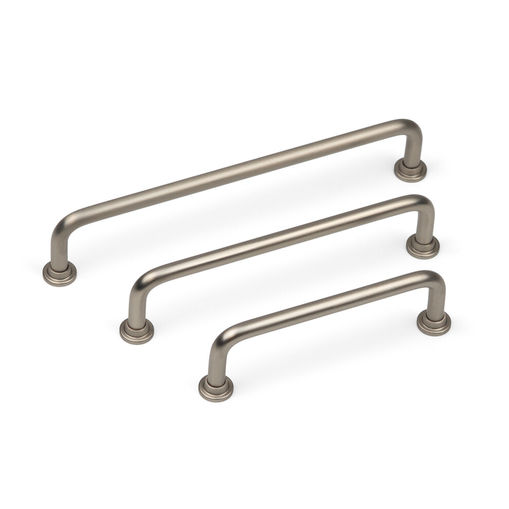 96Mm Satin Nickel Curved Cabinet Handle Gold Pipe Bar 5056767304450