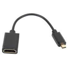 4K 60Hz Micro HDMI Female auf Male Adapterkabel 15cm Ø3,2mm