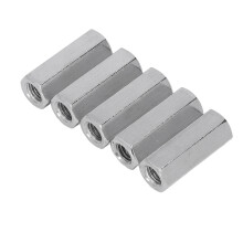 5PCS M12x1.75-19L50mm Stainless Steel Hex Coupling Nuts for Bolts