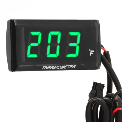 Motorrad Digital-Wassertemperaturmesser 32–248F, 12V, Grün