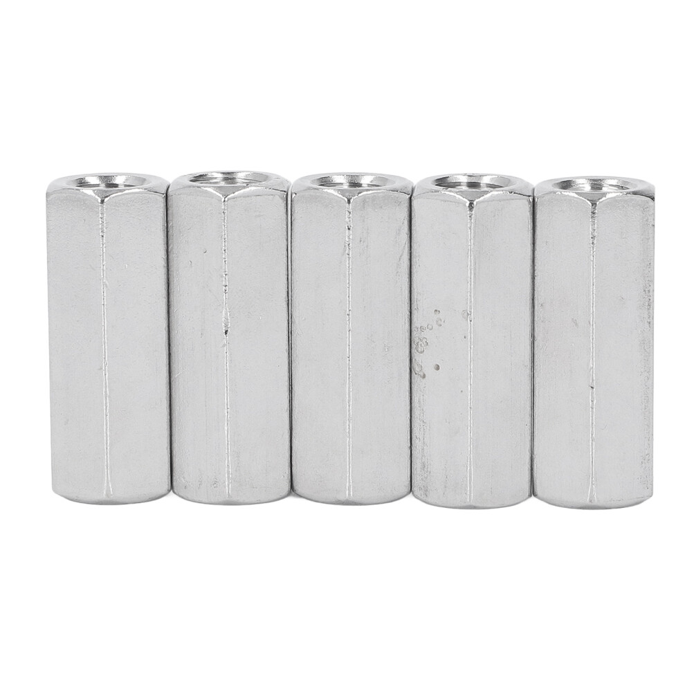 5Pcs M12x1.75-19-L50mm Stainless Steel Hex Coupling Nuts For Bolts 3391380907896