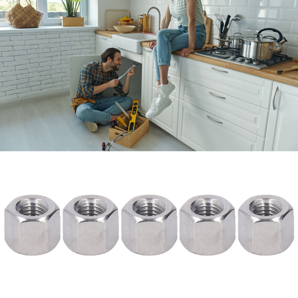 M10 Stainless Steel 10Pcs Hex Coupling Nut Rustproof For Bolts & Studs 9491381937244