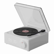 Bluetooth AUX TF Card Audio Source Retro Speaker, Vintage Vinyl Record Player Inspired Design, Loud Volume With Good Bass Enhancement, Adjustable Nigh