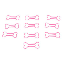 Cute Pink Bone Metal Paper Clips 100pcs Electroplated Small Files Organizer