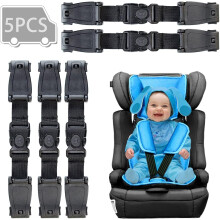 Monkey Appearance Car Seat Strap, Quick Release Anti Escape for Toddlers' Safety, Easy to Use with Universal Fit (Black, 5 Pieces)
