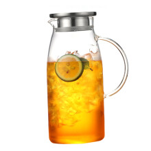 Carafe en verre avec infuseur à double bec verseur, en verre borosilicate résistant à la chaleur pour des boissons chaudes et froides en toute