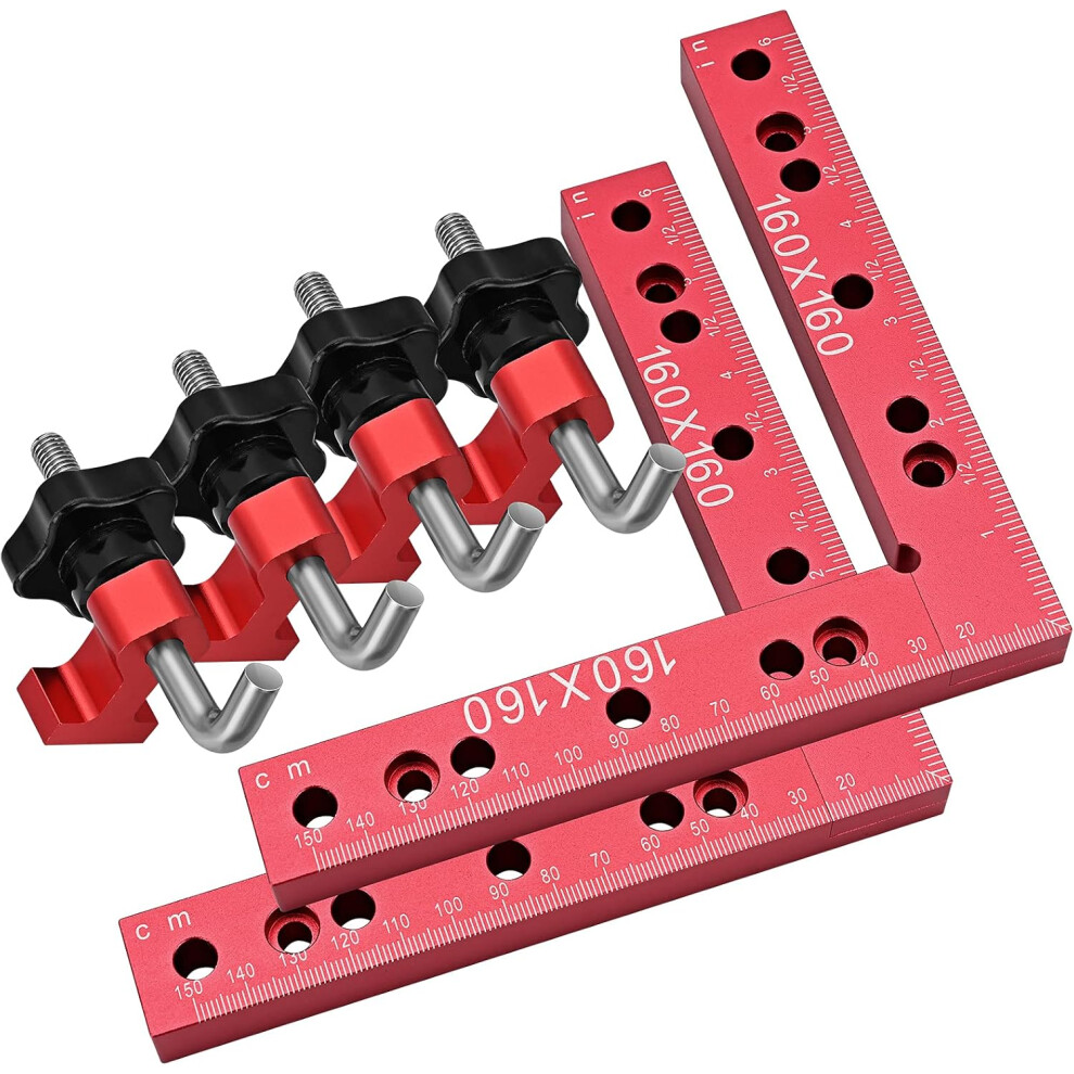 Aluminum Alloy Corner Clamp Tool, 90 Degree Positioning Squares For Woodworking, Maintains Perfect Squares With 2 Corner Clamps And 4 Screws For 9358999397993