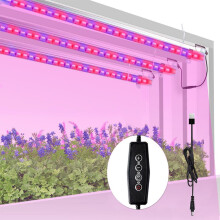 Fitas de LED eficientes para cultivo em ambientes internos, com controladores duplos que garantem flexibilidade em todas as fases de crescimento,