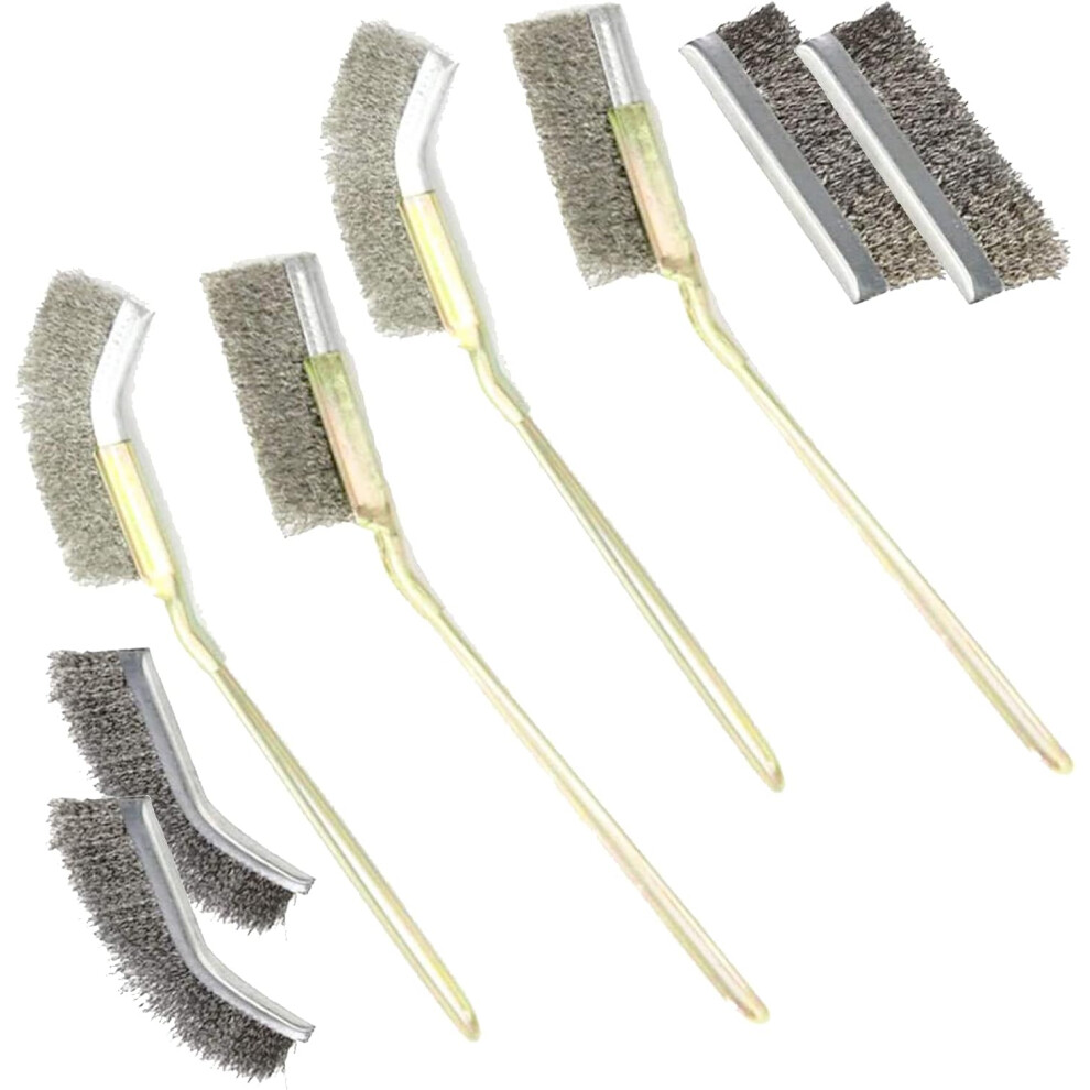 Precision Stainless Steel Wire Brush Assortment, Without Damaging Anti-Rust Layer, Flexible For Hard-To-Reach Areas With Efficient Finishing On Steel 9173940365568