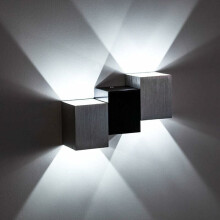 Lampada da parete a LED cubica, moderna lampada da esterno con angolo regolabile per patio, garage, decorazione della casa, in alluminio, facile