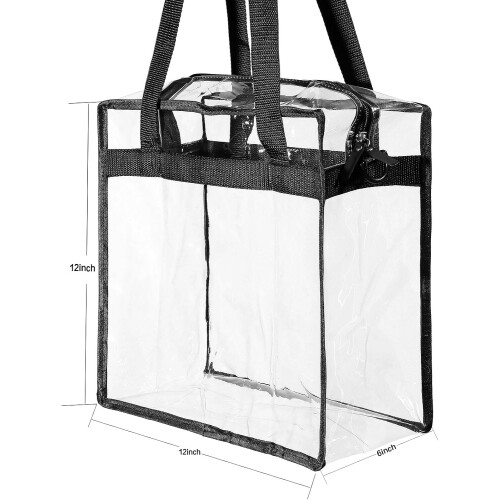 Μετατρέψιμη τσάντα Crossbody για άνεση, διαφανής τσάντα Tote εγκεκριμένη για στάδιο με 2