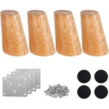 Stabile Möbelfüße, Ersatz-Möbelfüße für Sofas, Betten, Tische, Naturholz mit wasserfester Beschichtung, schnelle und einfache Montage,