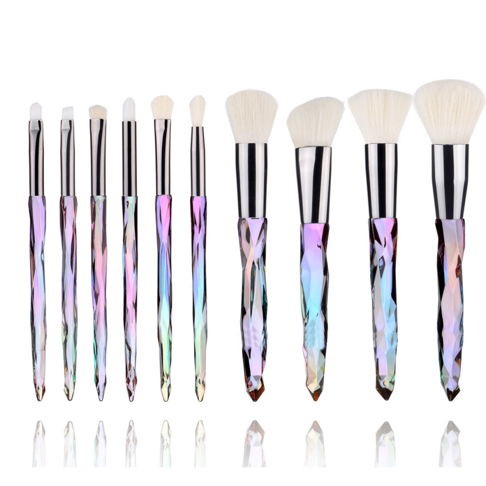 Crystal Wand Handle Makeup Brushes, Soft Silky Bristles for Perfect Application, Multi-sized Brushes, Quality Guarantee, Full Makeup Brushes Set for