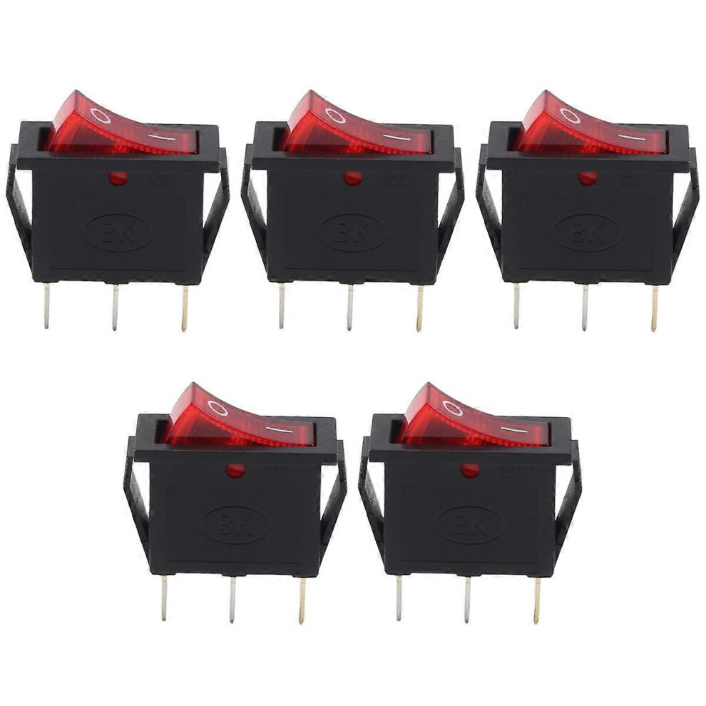 Ac 16A/250V 20A/125V Red Illuminated On-Off Spst Marine Toggle Switch X 5 Pieces 8782415241095